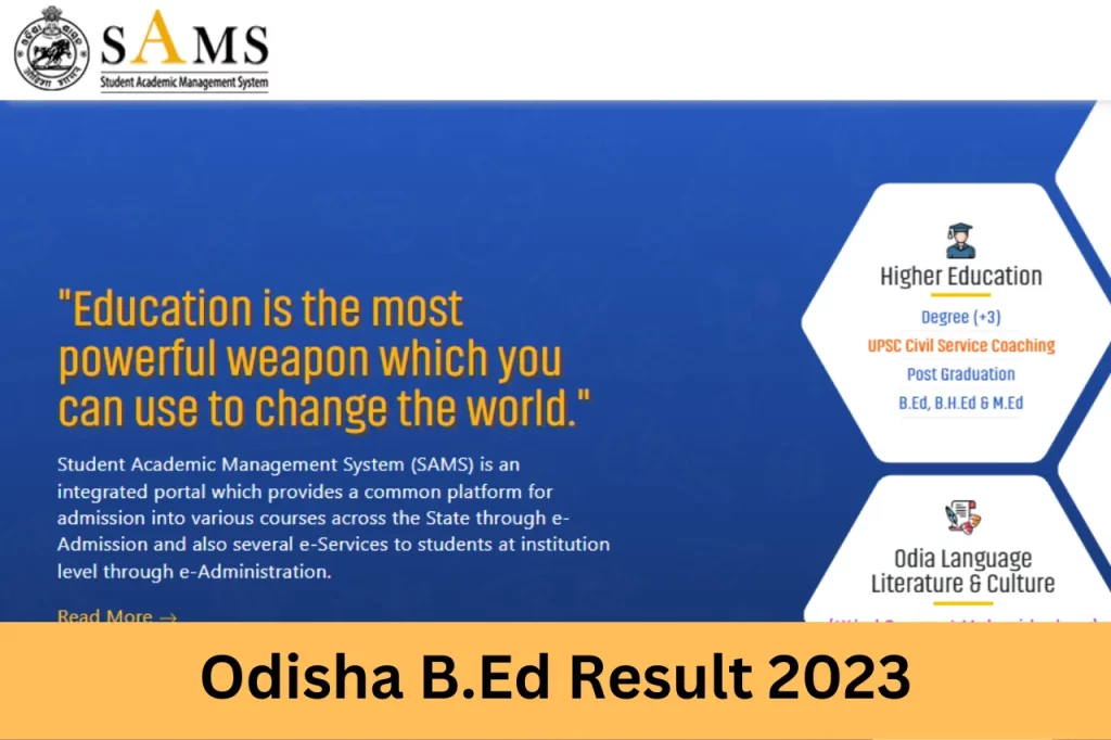 Odisha B.Ed Result 2023