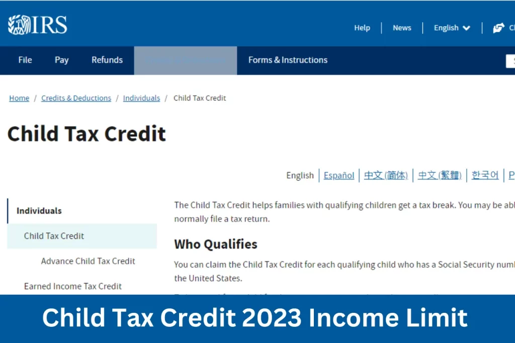 Child Tax Credit 2023 Income Limit