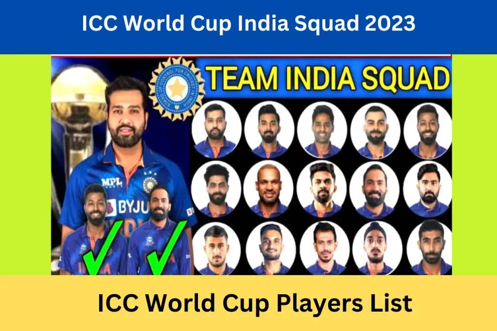 ICC World Cup India Squad 2023