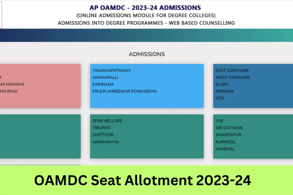 OAMDC Seat Allotment 2023-24