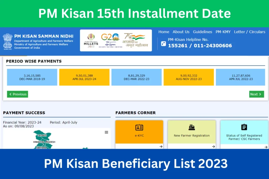 PM Kisan 15th Installment Date