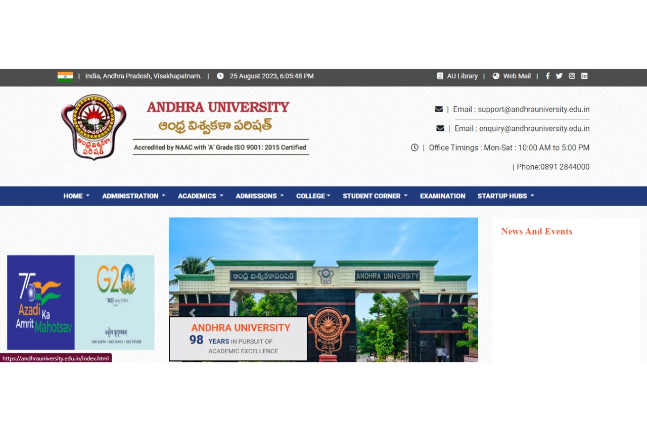 Andhra University Results