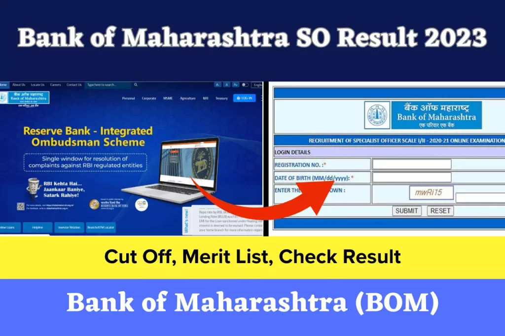 Bank of Maharashtra SO Result 2023