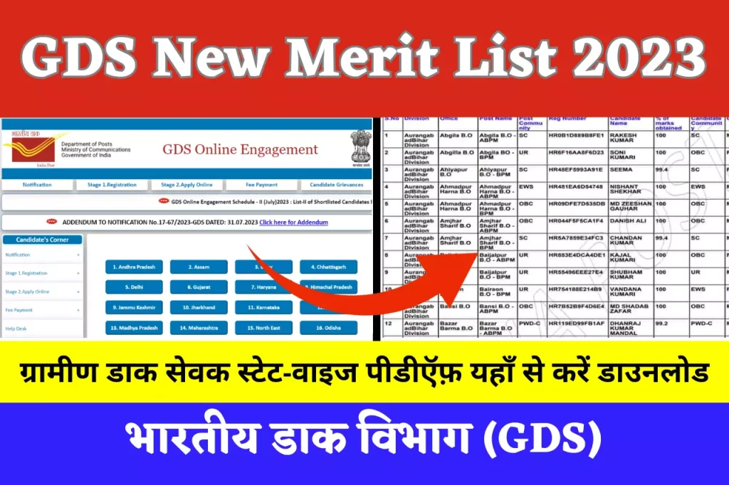 GDS New Merit List 2023